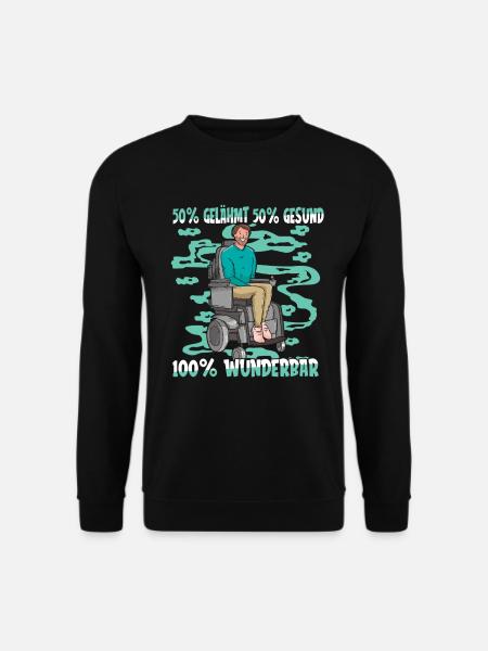 Rollstuhl Rollstuhlfahrer Perfekt - Unisex Pullover - Schwarz
