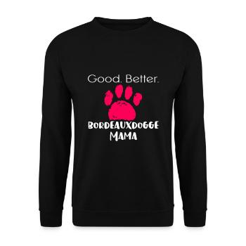 Bordeauxdogge - Unisex Pullover - Schwarz - Vorne - Alina (178cm) & Michal (187cm)