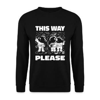 Espace de cette façon s’il vous plaît - Sweat-shirt Unisexe - noir - Devant - Alina (178cm) & Michal (187cm)