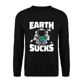 Espace Espace Terre Terre Craint - Sweat-shirt Unisexe - noir - Devant - Alina (178cm) & Michal (187cm)