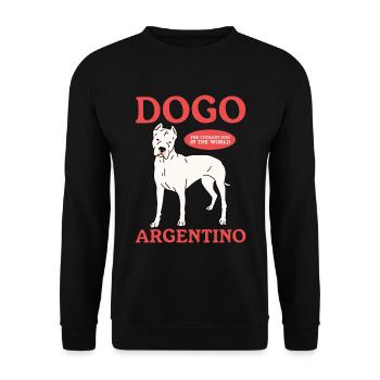 Dogo Argentino Dog Dog Owner Gift - Unisex Sweatshirt - black - Front - Alina (178cm) & Michal (187cm)