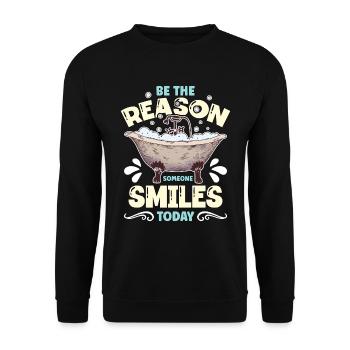 Soapmaking Be The Reason Someone Soaper Soap Maker - Unisex Sweatshirt - black - Front - Alina (178cm) & Michal (187cm)