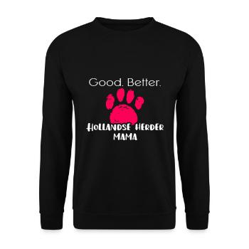 Hollandse Herder - Unisex Pullover - Schwarz - Vorne - Alina (178cm) & Michal (187cm)