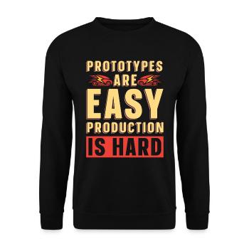 Artificial Intelligence Prototypes Are Easy Robots - Unisex Sweatshirt - black - Front - Alina (178cm) & Michal (187cm)
