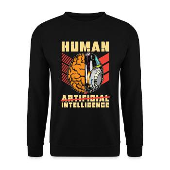 Artificial Intelligence Human Artificial Engineer - Unisex Sweatshirt - black - Front - Alina (178cm) & Michal (187cm)