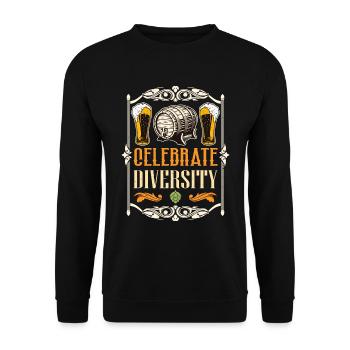 Beer Brewing Celebrate Diversity Beer Home Brewer - Unisex Sweatshirt - black - Front - Alina (178cm) & Michal (187cm)