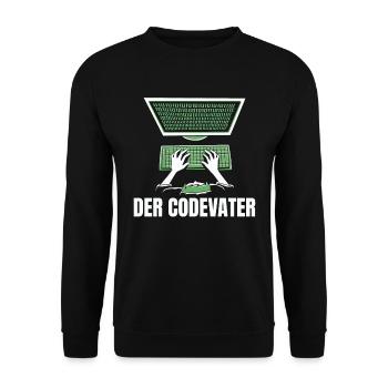 Entwickler Coder Programmierer Vater - Unisex Pullover - Schwarz - Vorne - Alina (178cm) & Michal (187cm)