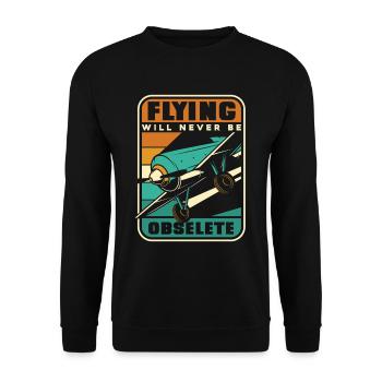 Mécanicien d’aéronefs - Sweat-shirt Unisexe - noir - Devant - Alina (178cm) & Michal (187cm)