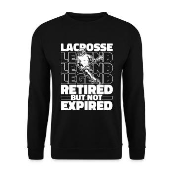 Retired Lacrosse - Unisex Sweatshirt - black - Front - Alina (178cm) & Michal (187cm)