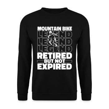 Mountain bike mountain biker Mtb retired - Unisex Sweatshirt - black - Front - Alina (178cm) & Michal (187cm)