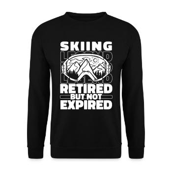 Skiing Après-ski in retirement - Unisex Sweatshirt - black - Front - Alina (178cm) & Michal (187cm)