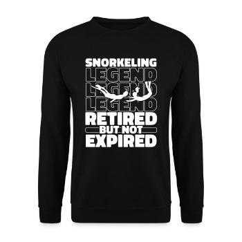Snorkeling in retirement - Unisex Sweatshirt - black - Front - Alina (178cm) & Michal (187cm)