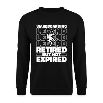 Retired wakeboard wakeboarder - Unisex Sweatshirt - black - Front - Alina (178cm) & Michal (187cm)