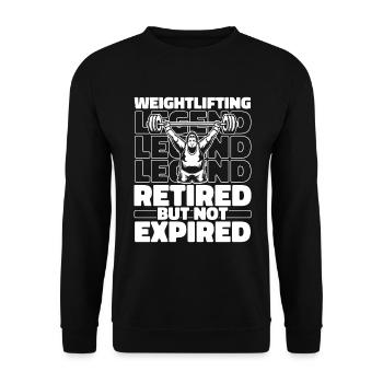 Weightlifting Retired Weightlifter - Unisex Sweatshirt - black - Front - Alina (178cm) & Michal (187cm)