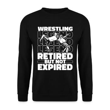 Wrestling Wrestler Im Ruhestand - Unisex Pullover - Schwarz - Vorne - Alina (178cm) & Michal (187cm)