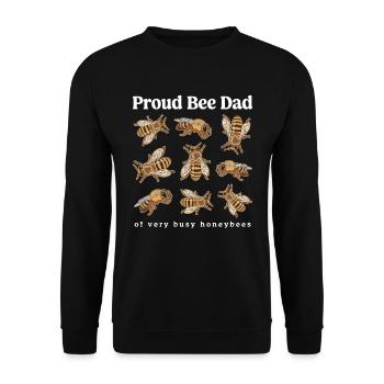 Imker Bienenzüchter Bienen Bienenzucht Geschenk - Unisex Pullover - Schwarz - Vorne - Alina (178cm) & Michal (187cm)