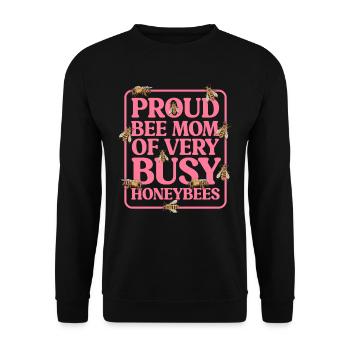 Imker Bienen | Bienenzüchter Bienenzucht Geschenk - Unisex Pullover - Schwarz - Vorne - Alina (178cm) & Michal (187cm)