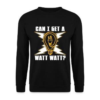 Electrical Engineering Can I Get A Watt Lineman - Unisex Pullover - Schwarz - Vorne - Alina (178cm) & Michal (187cm)