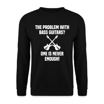 Guitariste Basse Musique Instrument de basse - Sweat-shirt Unisexe - noir - Devant - Alina (178cm) & Michal (187cm)
