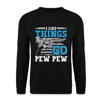Gunsmith I Like Things That Go Gun Fixer Gunsmiths - Unisex Sweatshirt - black - Front - Alina (178cm) & Michal (187cm)