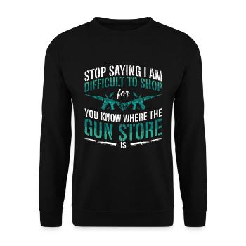 Gunsmith Stop Saying I Am Gun Fixer Gunsmiths - Unisex Sweatshirt - black - Front - Alina (178cm) & Michal (187cm)