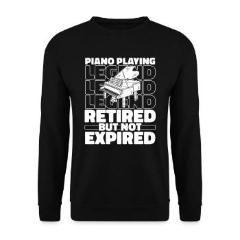 Pianist Klavier Piano Im Ruhestand - Unisex Pullover - Schwarz - Vorne - Alina (178cm) & Michal (187cm)