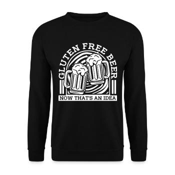 Glutenfrei Bier - Unisex Pullover - Schwarz - Vorne - Alina (178cm) & Michal (187cm)