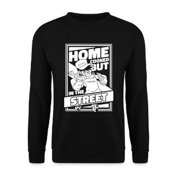 Cuisine de rue - Sweat-shirt Unisexe - noir - Devant - Alina (178cm) & Michal (187cm)