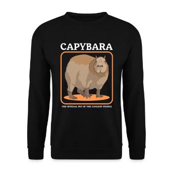 Capybara Capybaras Cadeau - Sweat-shirt Unisexe - noir - Devant - Alina (178cm) & Michal (187cm)