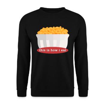 Macaroni and Cheese Mac Cheese Gift - Unisex Sweatshirt - black - Front - Alina (178cm) & Michal (187cm)