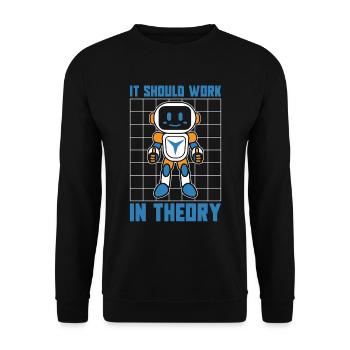 Robotique Il devrait fonctionner dans Robot Ingénieur en robotique - Sweat-shirt Unisexe - noir - Devant - Alina (178cm) & Michal (187cm)