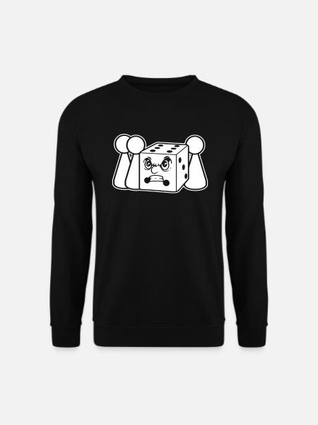 Gesellschaftsspiel Brettspiel Würfel - Unisex Pullover - Schwarz