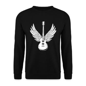 Guitare électrique guitare électrique piano à queue - Sweat-shirt Unisexe - noir - Devant - Alina (178cm) & Michal (187cm)