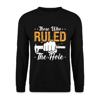 Machiniste Ceux qui ont régné sur l’opérateur de tour de trou - Sweat-shirt Unisexe - noir - Devant - Alina (178cm) & Michal (187cm)