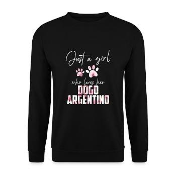 Dogo Argentino - Sweat-shirt Unisexe - noir - Devant - Alina (178cm) & Michal (187cm)
