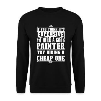 Painter Painter Funny - Unisex Sweatshirt - black - Front - Alina (178cm) & Michal (187cm)
