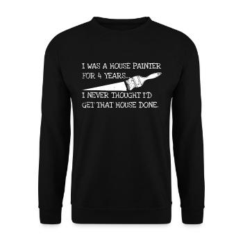 painter painter joke - Unisex Sweatshirt - black - Front - Alina (178cm) & Michal (187cm)