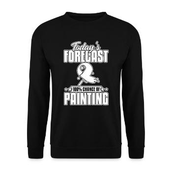 Painter Painter Funny - Unisex Sweatshirt - black - Front - Alina (178cm) & Michal (187cm)