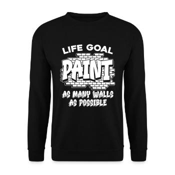 painter painter humor - Unisex Sweatshirt - black - Front - Alina (178cm) & Michal (187cm)