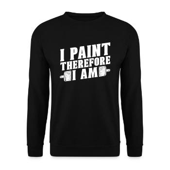 Maler Lackierer Witzig - Unisex Pullover - Schwarz - Vorne - Alina (178cm) & Michal (187cm)