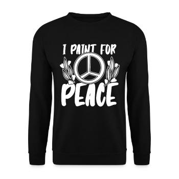 painter painter peace - Unisex Sweatshirt - black - Front - Alina (178cm) & Michal (187cm)