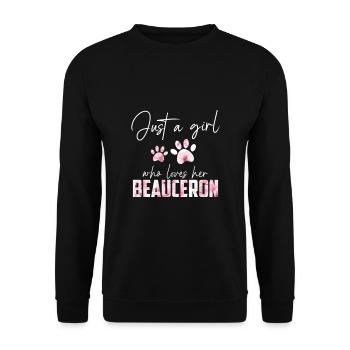Beauceron - Unisex Pullover - Schwarz - Vorne - Alina (178cm) & Michal (187cm)