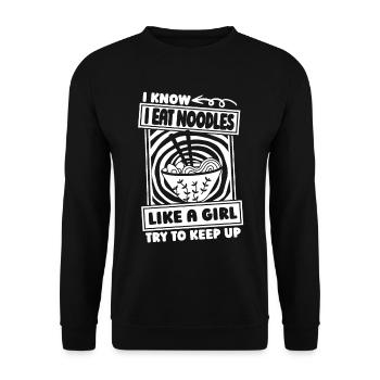 Noodle's girl - Unisex Sweatshirt - black - Front - Alina (178cm) & Michal (187cm)