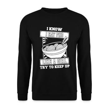 Pho Bowl Filles - Sweat-shirt Unisexe - noir - Devant - Alina (178cm) & Michal (187cm)
