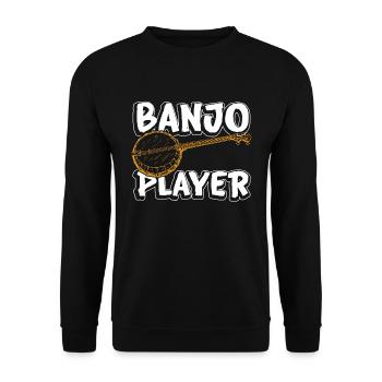 Banjo Instrument de musique Aime la musique folklorique - Sweat-shirt Unisexe - noir - Devant - Alina (178cm) & Michal (187cm)