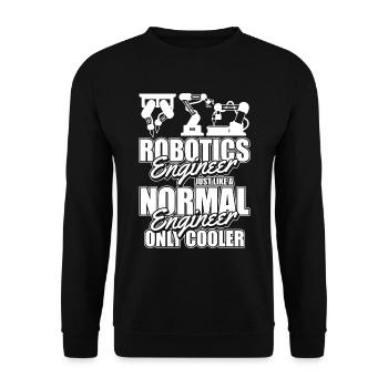 Robotique Ai Robot Drôle - Sweat-shirt Unisexe - noir - Devant - Alina (178cm) & Michal (187cm)