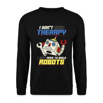 Robotik Ai Roboter - Unisex Pullover - Schwarz - Vorne - Alina (178cm) & Michal (187cm)