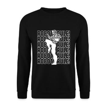 Robotik Ai Roboter - Unisex Pullover - Schwarz - Vorne - Alina (178cm) & Michal (187cm)