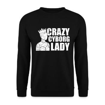 Robotik Ai Roboter Cyborg - Unisex Pullover - Schwarz - Vorne - Alina (178cm) & Michal (187cm)