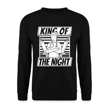 Krankenschwester Spritze - Unisex Pullover - Schwarz - Vorne - Alina (178cm) & Michal (187cm)